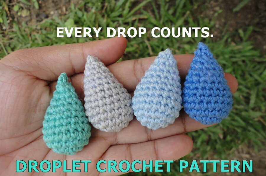 droplet crochet pattern by woolshie