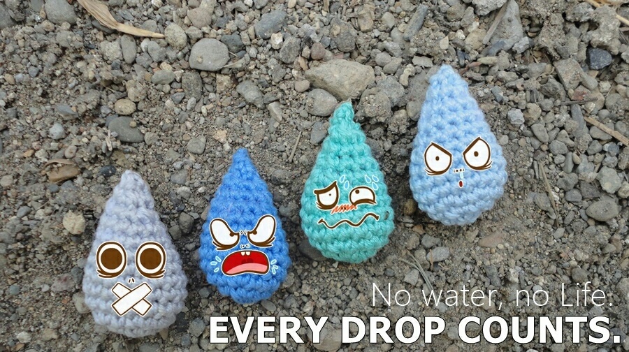 droplet crochet pattern by woolshie