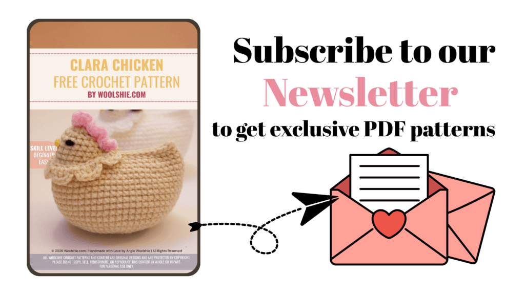clara the chicken crochet pattern by woolshie 4