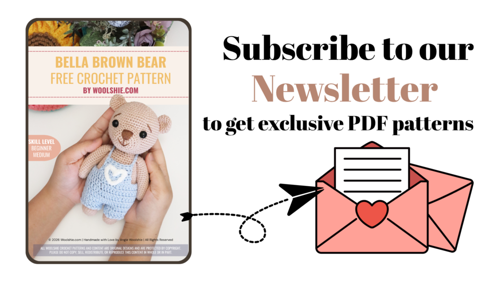 bella the brown bear amigurumi crochet pattern woolshie