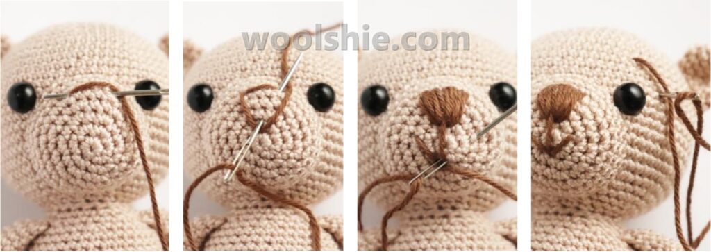bella the brown bear amigurumi crochet pattern woolshie