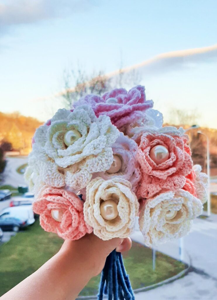 my crochet bouquet Woolshie Crochet