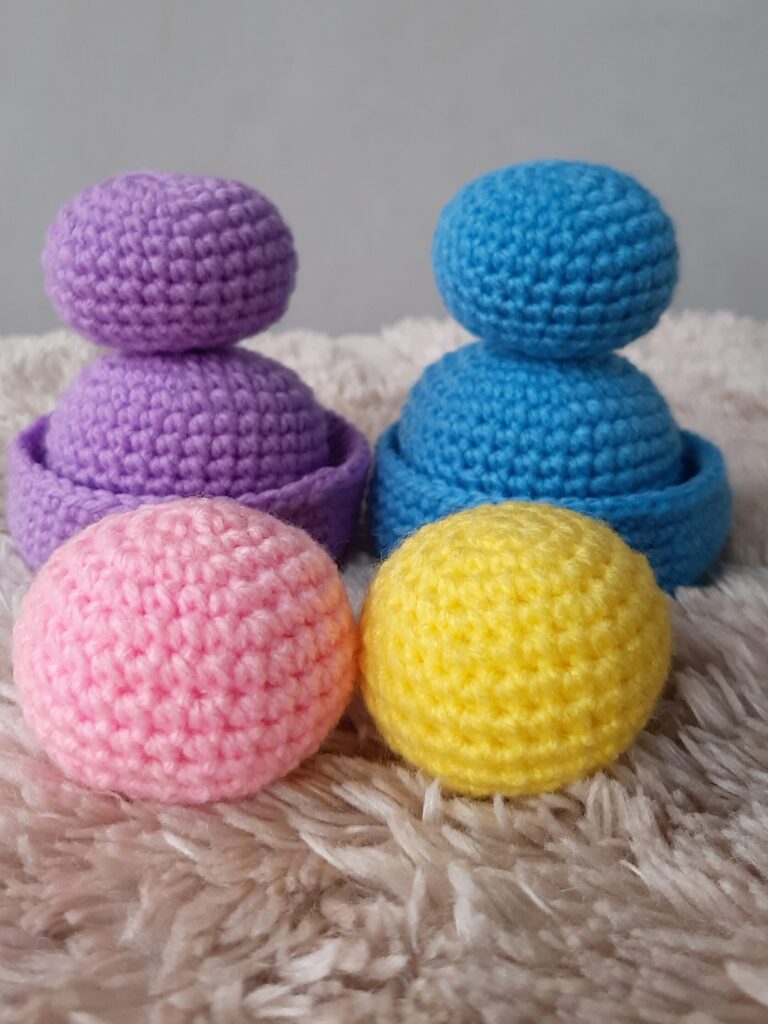 sort and balance crochet colorful set