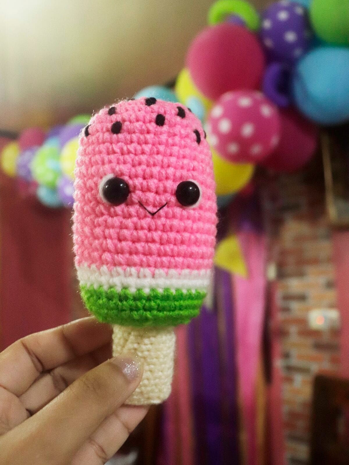 Watermelon fruity Ice Pops Crochet Pattern by Woolshie