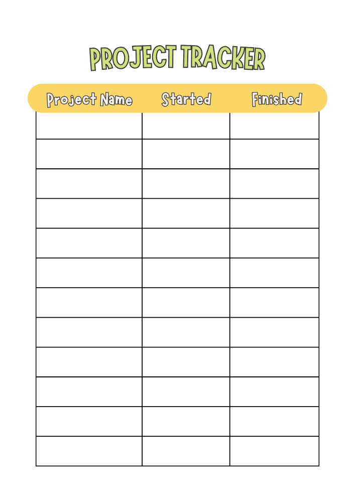 a project tracker for crocheters

