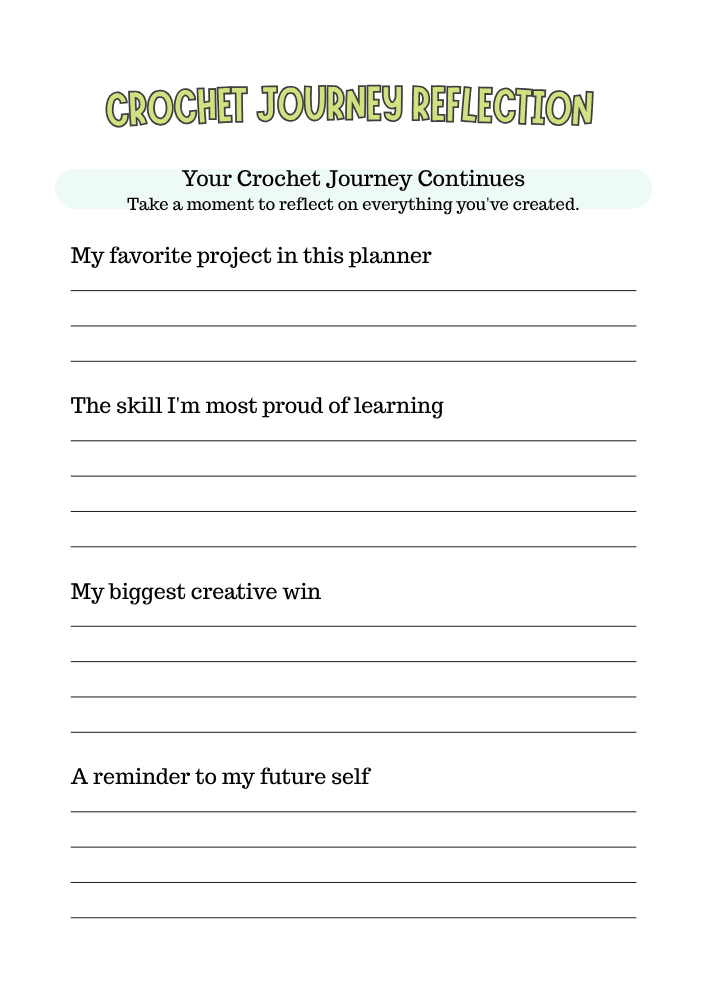 crochet journey reflection